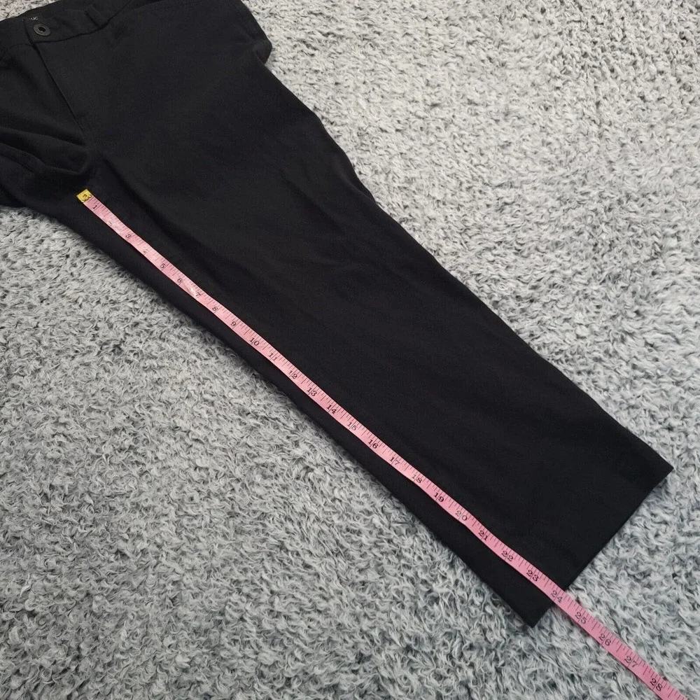 Banana Republic Pants Women 12 Black Cropped Stretch Preppy Normcore Flat Front - Picture 8 of 10